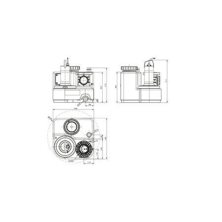 Pompa do ścieków WILO DrainLift SANI-S.11T/3 50 Hz / 1.9 m³/h / 1.03 W