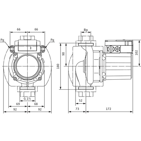 Pompa obiegowa WILO TOP-Z 25/10 DM PN6/10, 2900 obr/min 3x400 V 50 Hz, PN 10/10bar