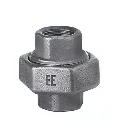 Śrubunek ODLEWNIA ZAWIERCIE U1/48oru/330oru żeliwo (ocynk) 1/2'' (GW x GW), z uszczelką