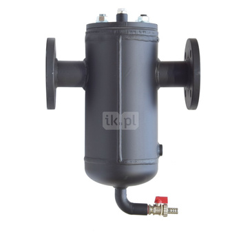 Filtroodmulnik koszowy FMK 150 – DN50 z wyposażeniem dodatkowym, bez izolacji, malowany (z koszem filtracyjnym 500µm, zaworem spustowym i odpowietrznikiem ręcznym , bez izolacji, malowany)