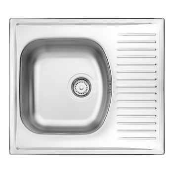 Deante Techno Zlewozmywak 1-komorowy z krótkim ociekaczem - satyna