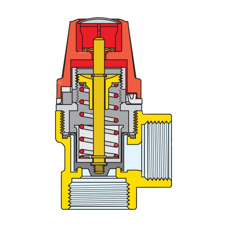 Zawór przelewowy CALEFFI 311 mosiądz 6 bar gw x gw 3/4''