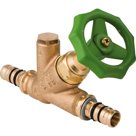 Zawór odcinający GEBERIT Mepla skośny brąz DN 20 zz x zz 26mm x 26mm