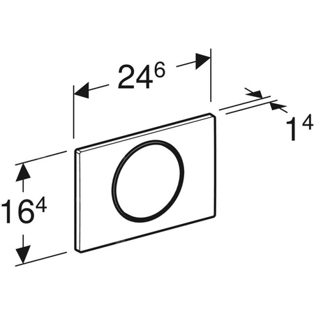 Przycisk uruchamiający Geberit Sigma10, przedni, czarny mat, easy-to-clean
