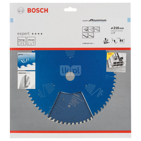 Tarcza pilarska Expert for Aluminium KSB EXPERT FOR ALUMINUM 216X30X2,6 64T