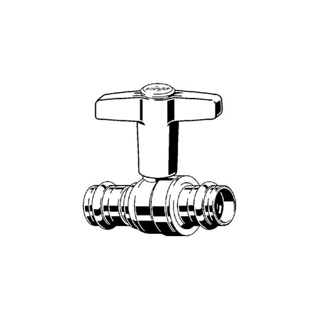 Zawór kulowy VIEGA 2275 brąz, PN16 28mm x 28mm zz x zz, uchwyt: motylek