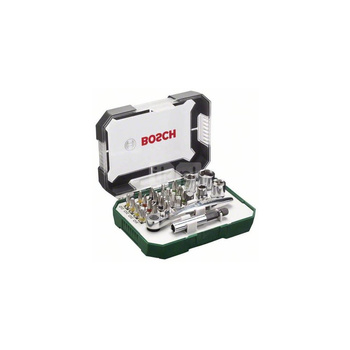 26-częściowy zestaw końcówek wkręcających i zestaw grzechotek