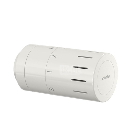 GŁOWICA TERMOSTATYCZNA TC-D1, PRZYŁĄCZE ZACISKOWE, BIAŁA/Z NASTAWĄ ZERA