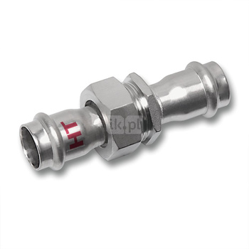 Śrubunek SANHA NiroSan Press Industry trzyczęść., stal nierdzewna, 18 mm (zw x zw)