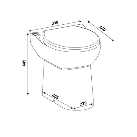 SANICOMPACT C43 - Rozdrabniacz w misce WC (ECO, umywalka)