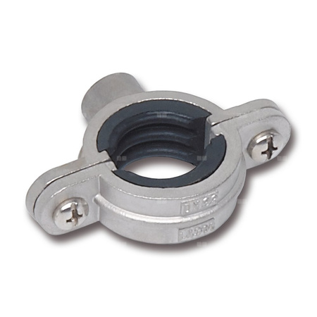 NiroSan® Uchwyt do rur z izolacją dźwiękową ze stali nierdzewnej, rozmiar 54