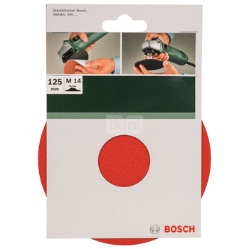 Gumowa płyta szlifierska do szlifierek kątowych, system mocowania na rzepy, 125 mm D = 125 mm