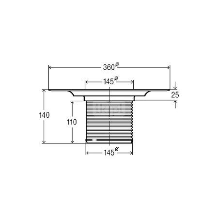 Advantix-element do wyrównania wysokości tworzywo sztuczne, nr wzoru 4994 odpływ pionowy