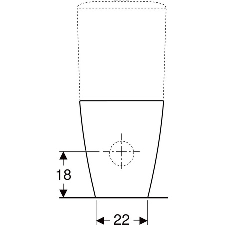 Stojąca miska WC Geberit iCon Square do spłuczki nasadzanej, ceramiczna muszla toaletowa, przylegająca do ściany, kryte mocowani