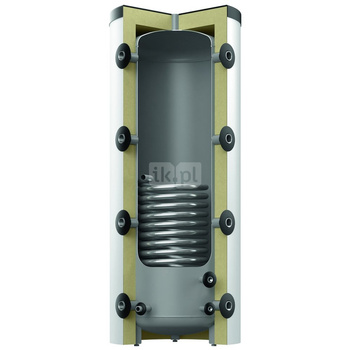 Zbiornik buforowy stojący REFLEX Storatherm Heat HF/1_C pojemność 2000 l z wężownicą, izolacja: włókna poliestrowe z płaszczem foliowym, kolor: srebrny