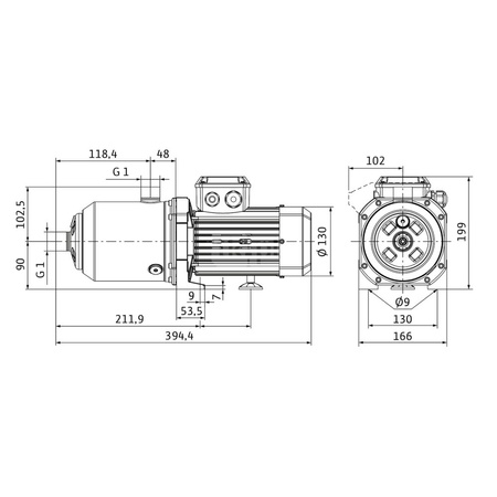 Wysokociśnieniowa pozioma pompa do wody Wilo-MEDANA CH1-L.404-2/V/A/10T