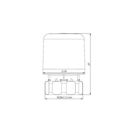 Siłownik termoelektryczny 230 V AC, NC AFRISO TSA-02 gwint M28x1,5 mm