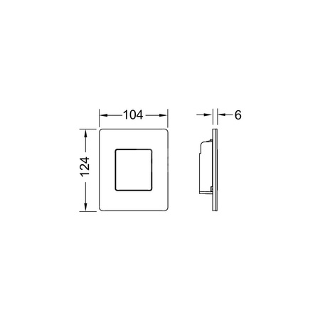 Przycisk spłukujący do stelaża do pisuaru (Mechaniczny) TECE solid metal, kolor biały mat