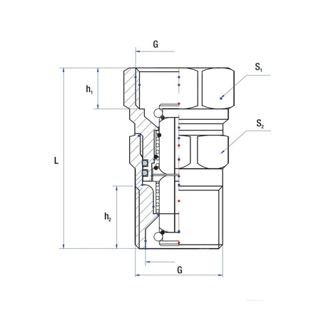Szybkozłącze RUMET do naczynka wzbiorczego Mosiądz 3/4''