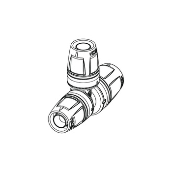 Trójnik TECE logo redukcja 90' PPSU 20 mm x 16 mm x 20 mm (kw x kw x kw)