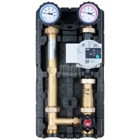 Grupa pompowa AFRISO PrimoTherm 180-2 DN25 WP 3-WM Vario GZ x GW 1 1/2'' x 1'', z zaworem mieszającym, z izolacją, z pompą obiegową