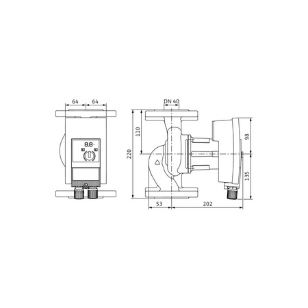 Pompa obiegowa WILO Yonos MAXO-Z 40/0,5-8 PN6/10 1x230 V 50/60 Hz, PN 6/10bar