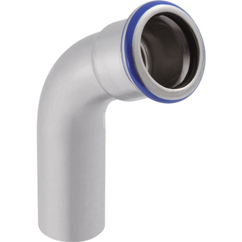 Kolano 60' GEBERIT Mapress Edelstahl jednokielichowe, stal nierdzewna, 42 mm, DN 40 x 42 mm x DN 40 (końcówka wciskowa x mufa zaprasowywana) z uszczelką