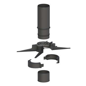 Rura końcowa fi80mm z zawiesiem