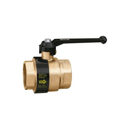 BALLSTOP - Zawór kulowy z wbudowanym zaworem zwrotnym. Z dźwignią ręczną 2"