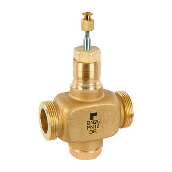 Zawór przelotowy DN 15, Kvs=1,6, grzyb z mosiądzu, GZ, 20 mm