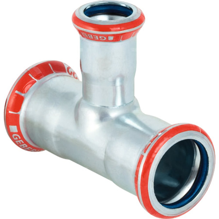 Trójnik GEBERIT Mapress C-Stahl FKM redukcja stal (ocynk) 42 mm x 22 mm x 42 mm MZ