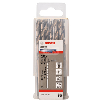 WIERTŁO STAND.HSS-G ŚR.6,1X63X101MM 10SZ