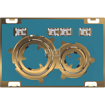 Przycisk uruchamiający Geberit Sigma21, przedni, uniwersalny, pierścienie: mosiądz