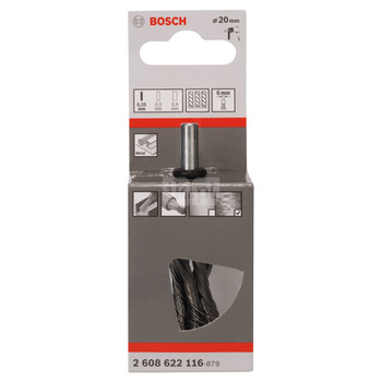 Szczotka pędzelkowa pleciona 19 × 0,35 mm stalowa 19 mm, 0,35 mm