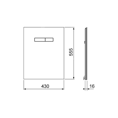 Przycisk spłukujący do stelaża (Mechaniczny) TECE lux szkło, kolor czarny / chrom połysk