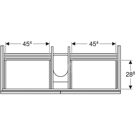 Szafka do umywalki Acanto, B119, z dwoma szufladami i dwoma szufladami wewnętrznymi, syfonem oszczędzającym przestrzeń, sand
