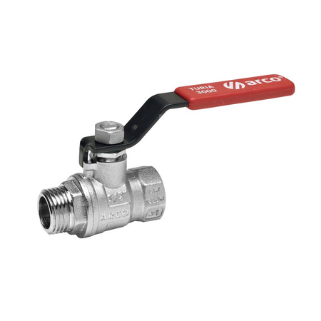 Zawór kulowy ARCO TURIA 1/4'' x 1/4'' GW x GZ, uchwyt: dźwignia