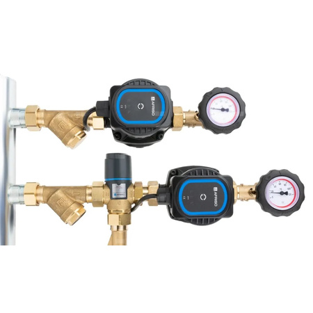 Grupa pompowa AFRISO BPS 901 AP GZ x GW 1'' x 3/4'', z zaworem termostatycznym, z pompą obiegową
