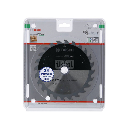 Ostrze do piły tarczowej bezprzewodowej Standard for Wood 184 × 1,6/1,1 × 16 T24