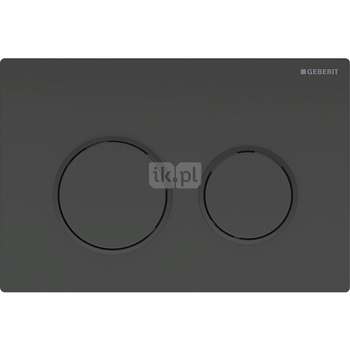 Przycisk uruchamiający Geberit Omega20, przedni/górny, czarny-czarny mat-czarny