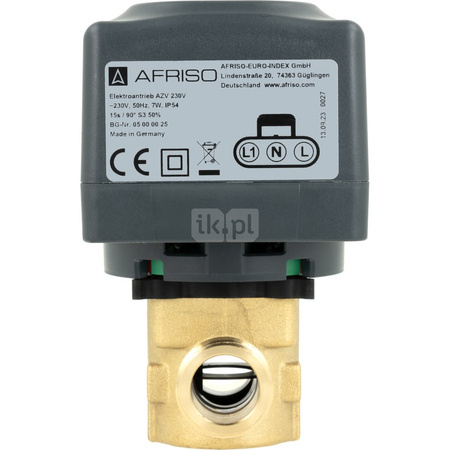 2-drogowy zawór strefowy AZV 452, DN15, G3/4", Kvs 10, 230 V AC, NO