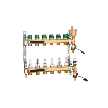 DYNAMICAL  - Zespół rozdzielaczy 1" x 12 wyjść, 3/4" M