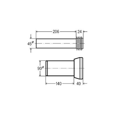 Zestaw przyłączeniowy tworzywo sztuczne, nr wzoru 3817.815 DN: 90