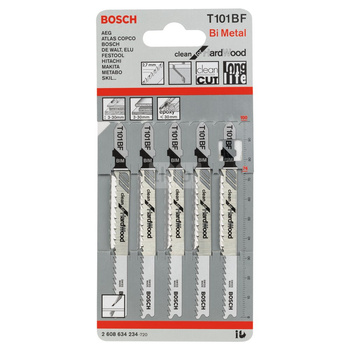 Brzeszczot do wyrzynarek T 101 BF 5 szt. NS