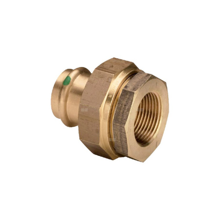 Złącze izolacyjne Sanpress VIEGA 2267 Jednoczęściowy, brąz / brąz, 15 mm, 3/4'' (gwm x mz) z uszczelką