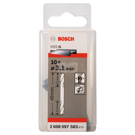 Wiertła dwustronne 3,1x49 10 szt.