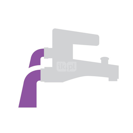 Podstawka kątowa do baterii ściennych, chrom