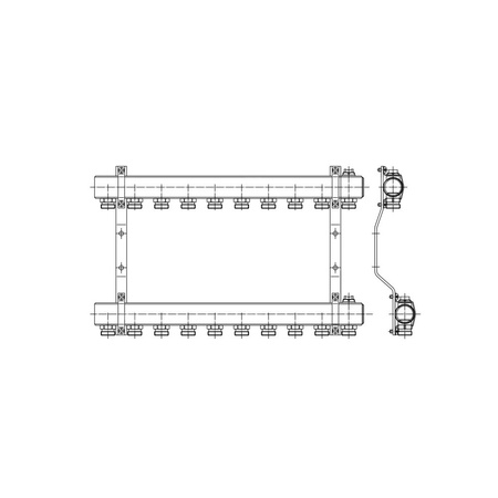 PHA-102 9-obwodowy PN10 Rozdzielacz CuZn