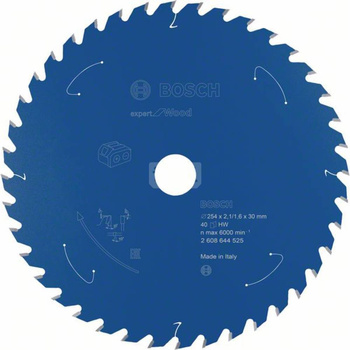 Ostrze do piły tarczowej bezprzewodowej Expert for Wood 254 x 2,1 / 1,6 x 30 T40