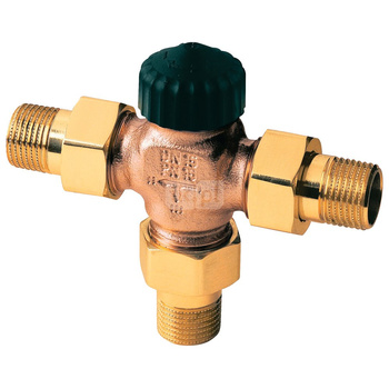 Zawór trójdrogowy rozdzielający DN25 brąz, Kvs 5.12